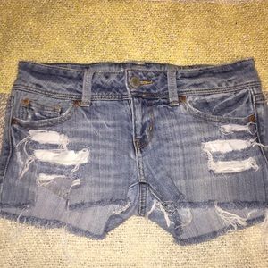 american eagle ripped shorts